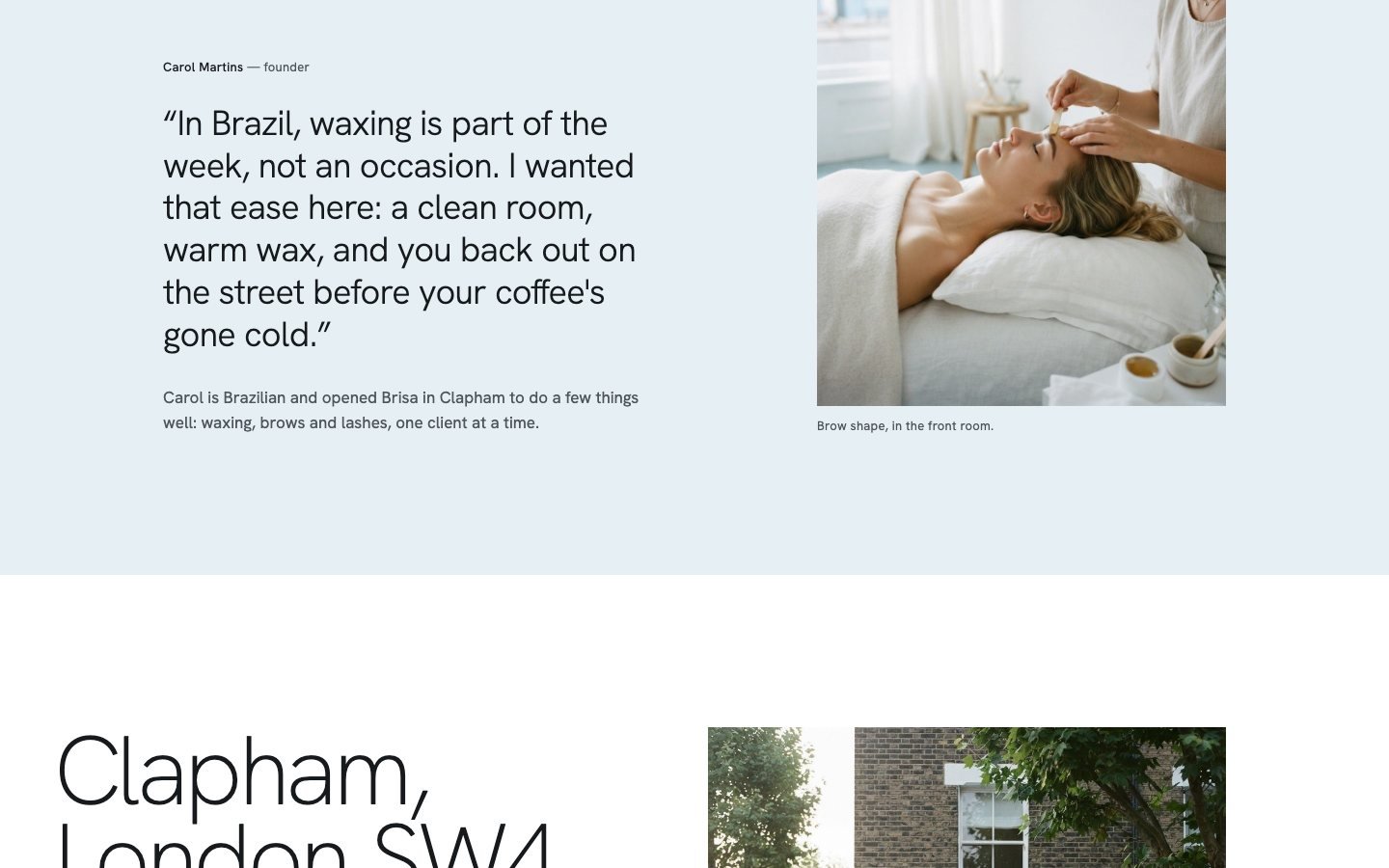 Brisa website section